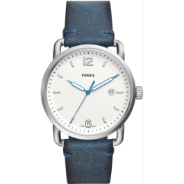 Horlogeband Fossil FS5432 Leder Blauw 22mm
